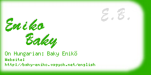 eniko baky business card