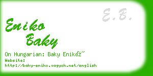 eniko baky business card